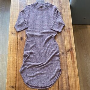 90s Purple Knit Bodycon Dress